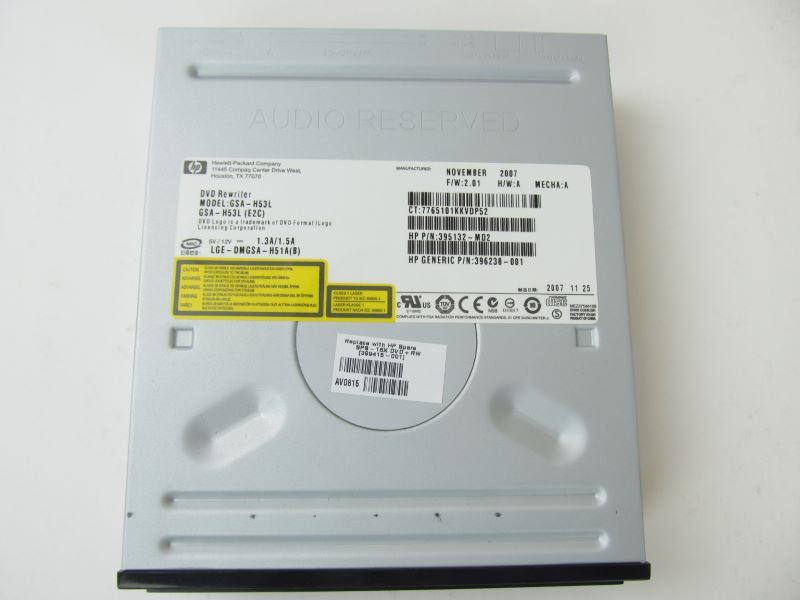 HP 395132-MD2 16x HALF HEIGHT DVD+RW DRIVE Model GSA-H53L