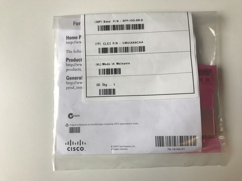 CISCO SFP-10G-SR-S