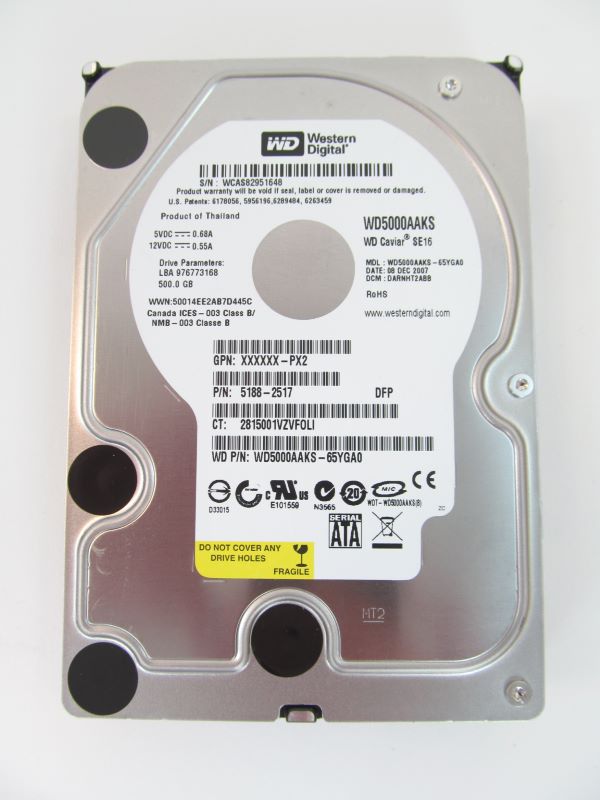 Western Digital WD5000AAKS-65YGA0